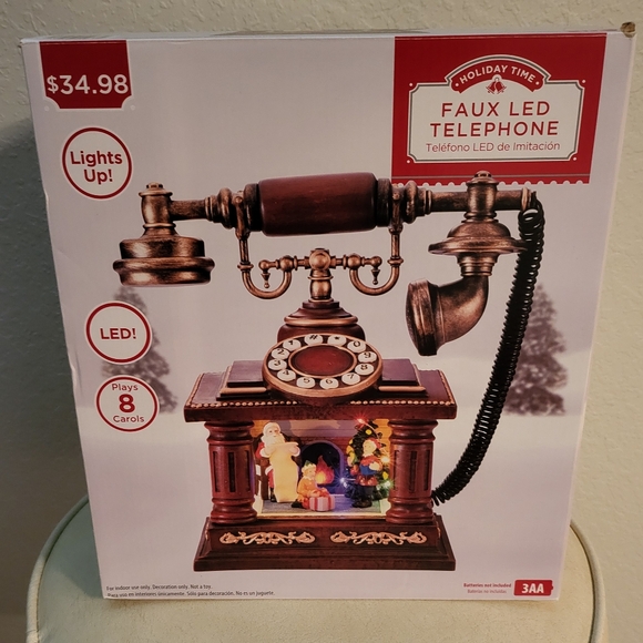 Vintage Style Christmas Rotary Phone Decor - Picture 4 of 12